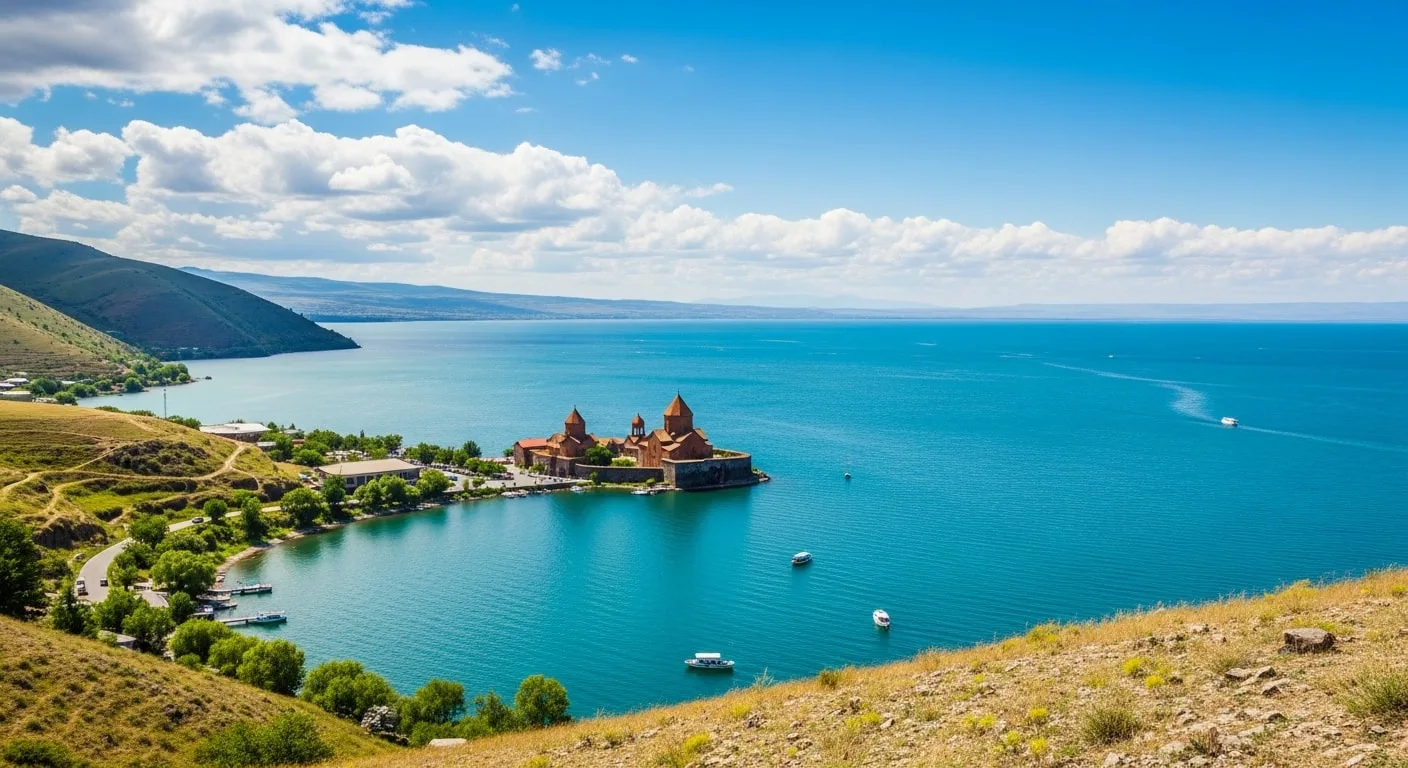 Lake Sevan high-altitude lake Armenia scenic view
