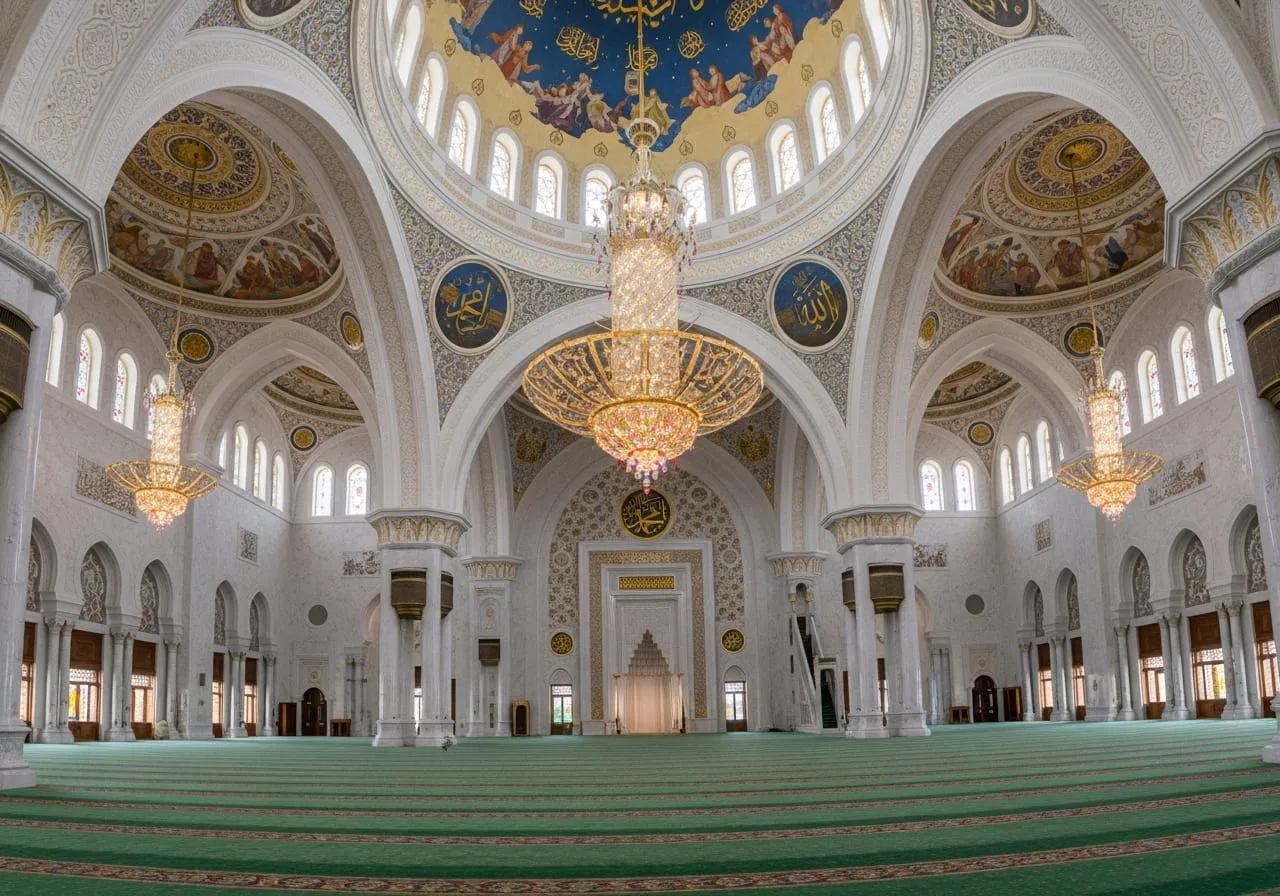 Al Fateh Grand Mosque interior Bahrain trip from india cost guide