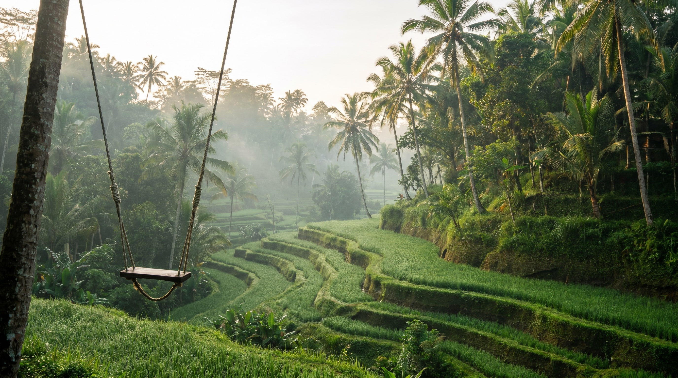 Tegallalang rice terraces and a Bali swing near Ubud, a key stop on this Bali itinerary