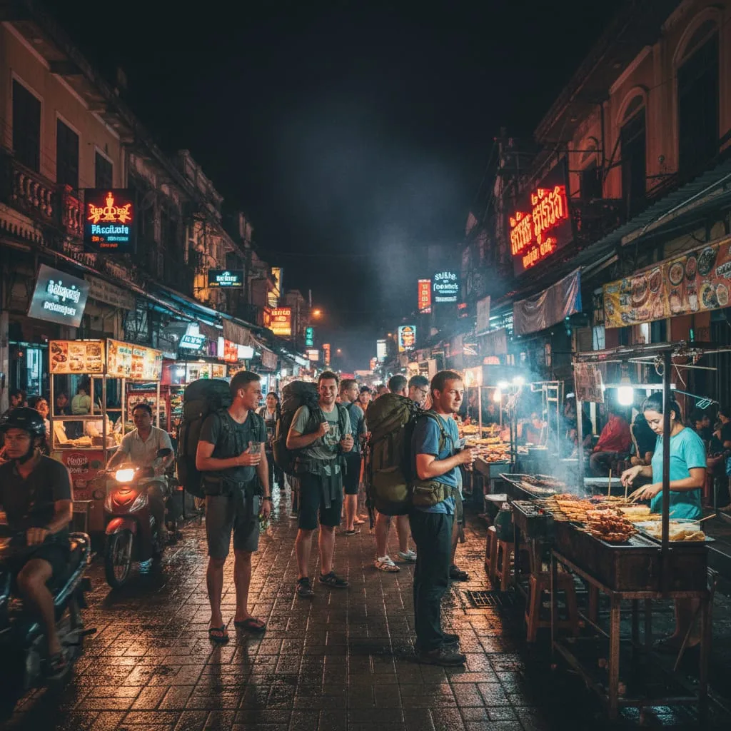 Pub Street Siem Reap nightlife for Angkor Wat from India travelers