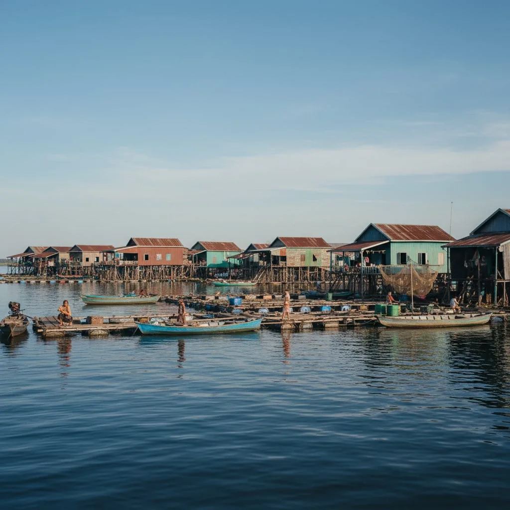Tonle Sap floating village Cambodia visa for indians trip