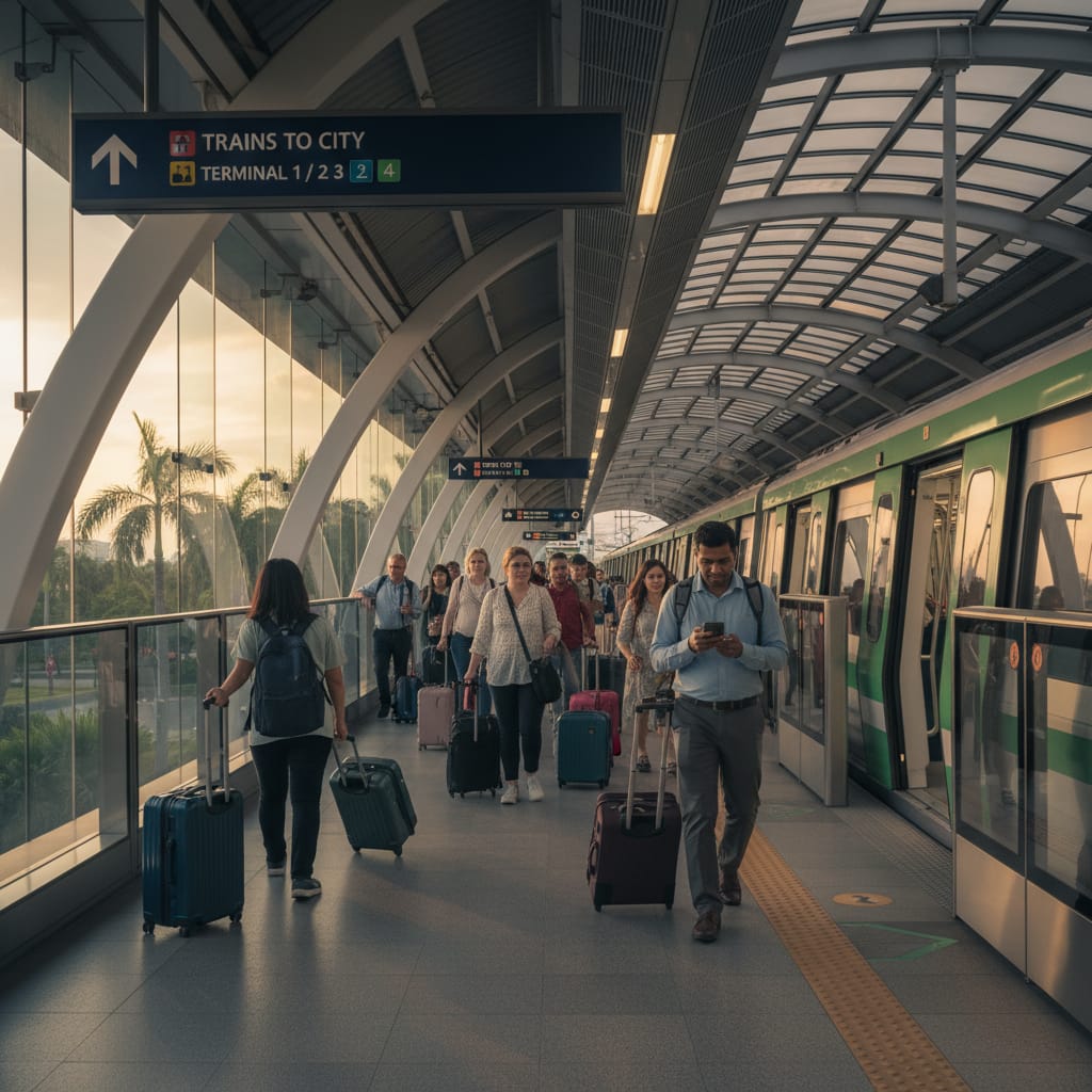 changi airport guide MRT station transport to city