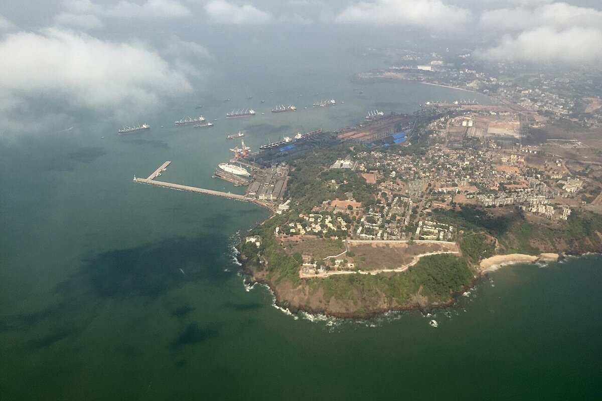 Mormugao harbour Goa coast view