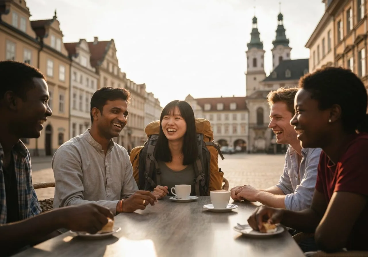 diverse group of travelers countries where Indians are treated well abroad