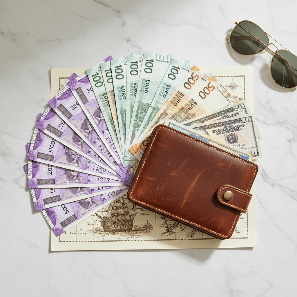 indian rupees foreign currency travel wallet
