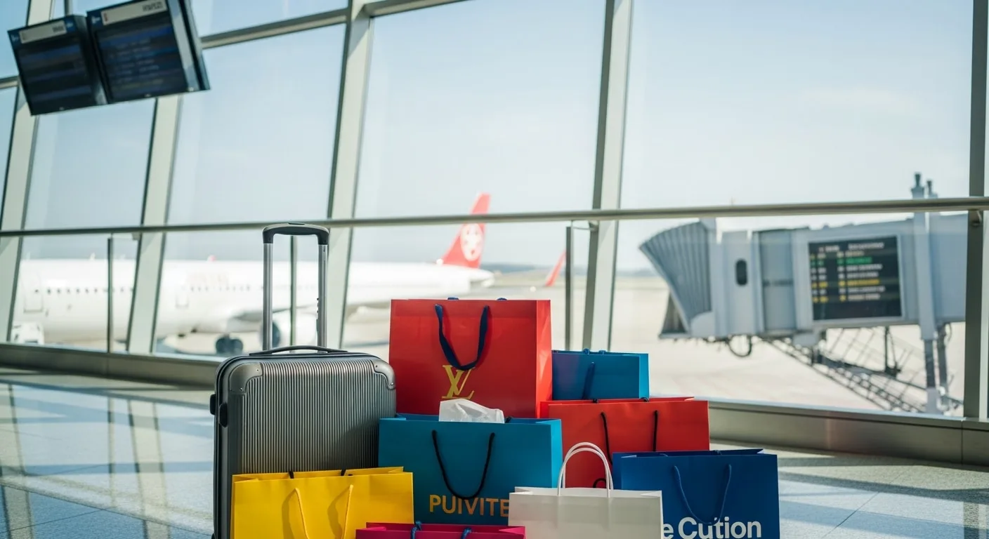 duty free shopping bags at airport for Indian travelers