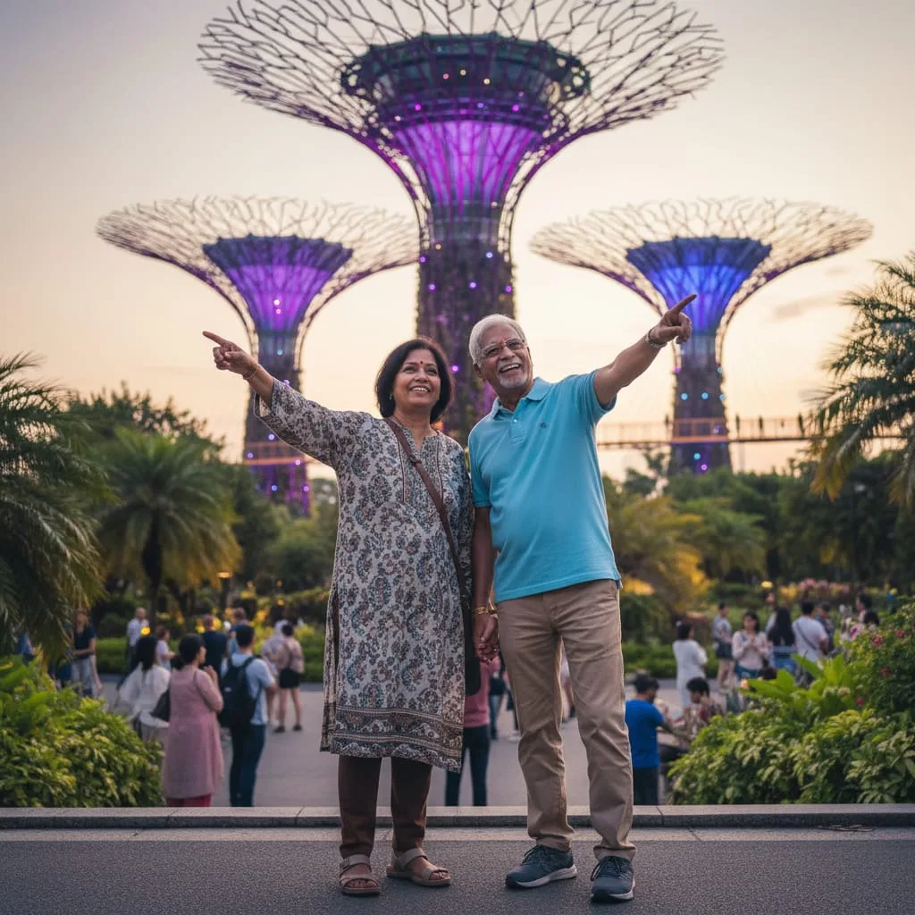 first trip abroad with parents - Singapore MRT accessibility