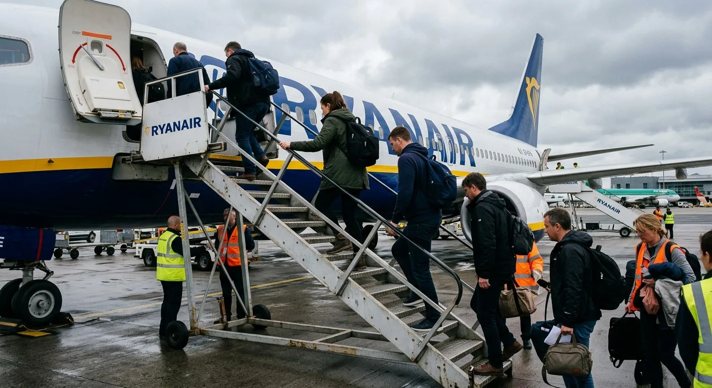 student travel Europe budget airlines boarding