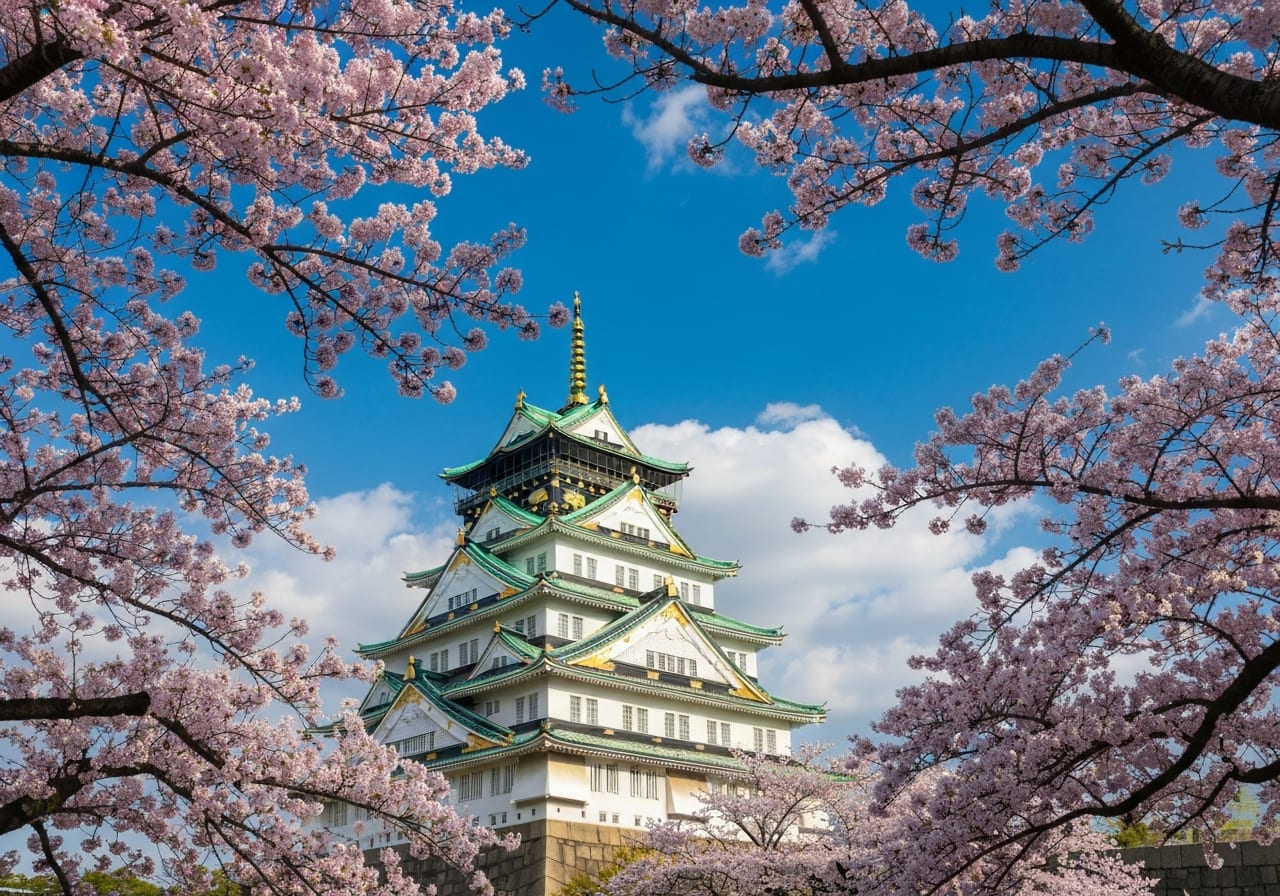 japan cherry blossom india osaka castle sakura view