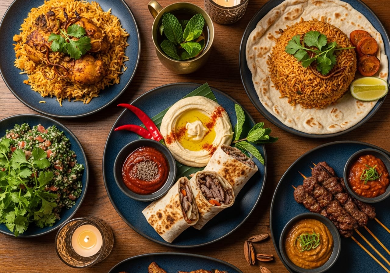 Halal Malay and Middle Eastern feast served in Kampong Glam Singapore