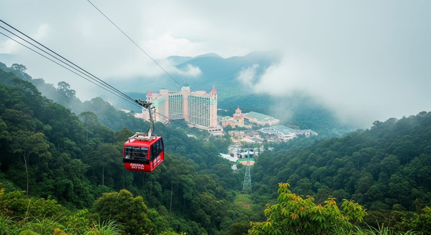 Cool misty Genting Highlands on a Malaysia tour package from Delhi