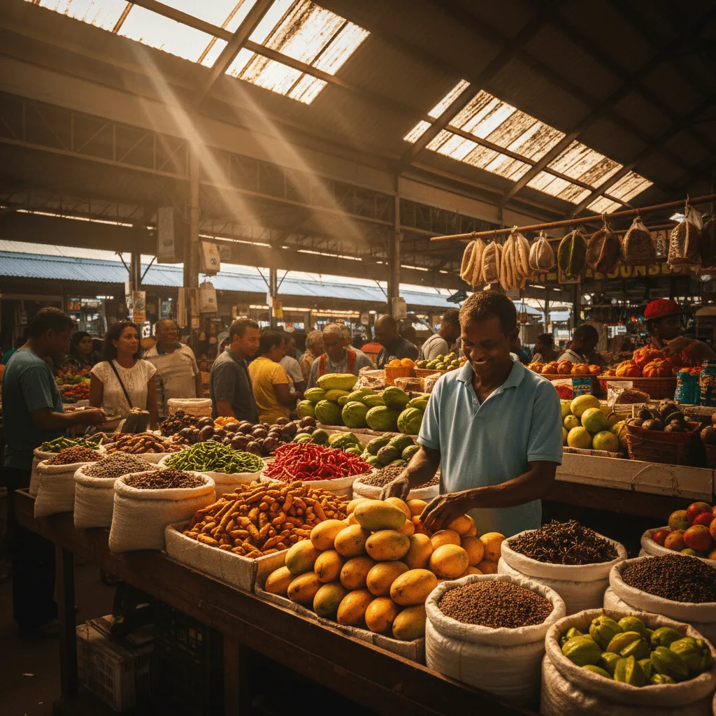 Port Louis Central Market street food - budget food options reduce mauritius trip cost from india