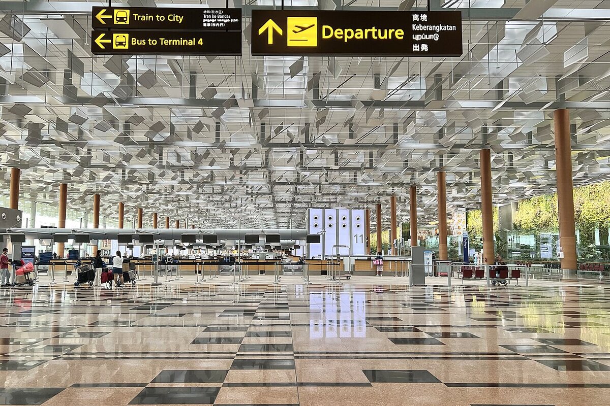 Changi Airport Singapore terminal interior — medicines banned in Singapore