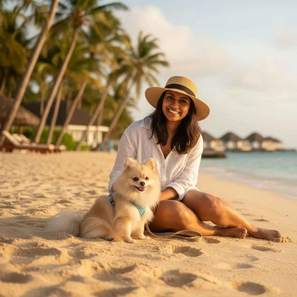 pet friendly resort destination with dog