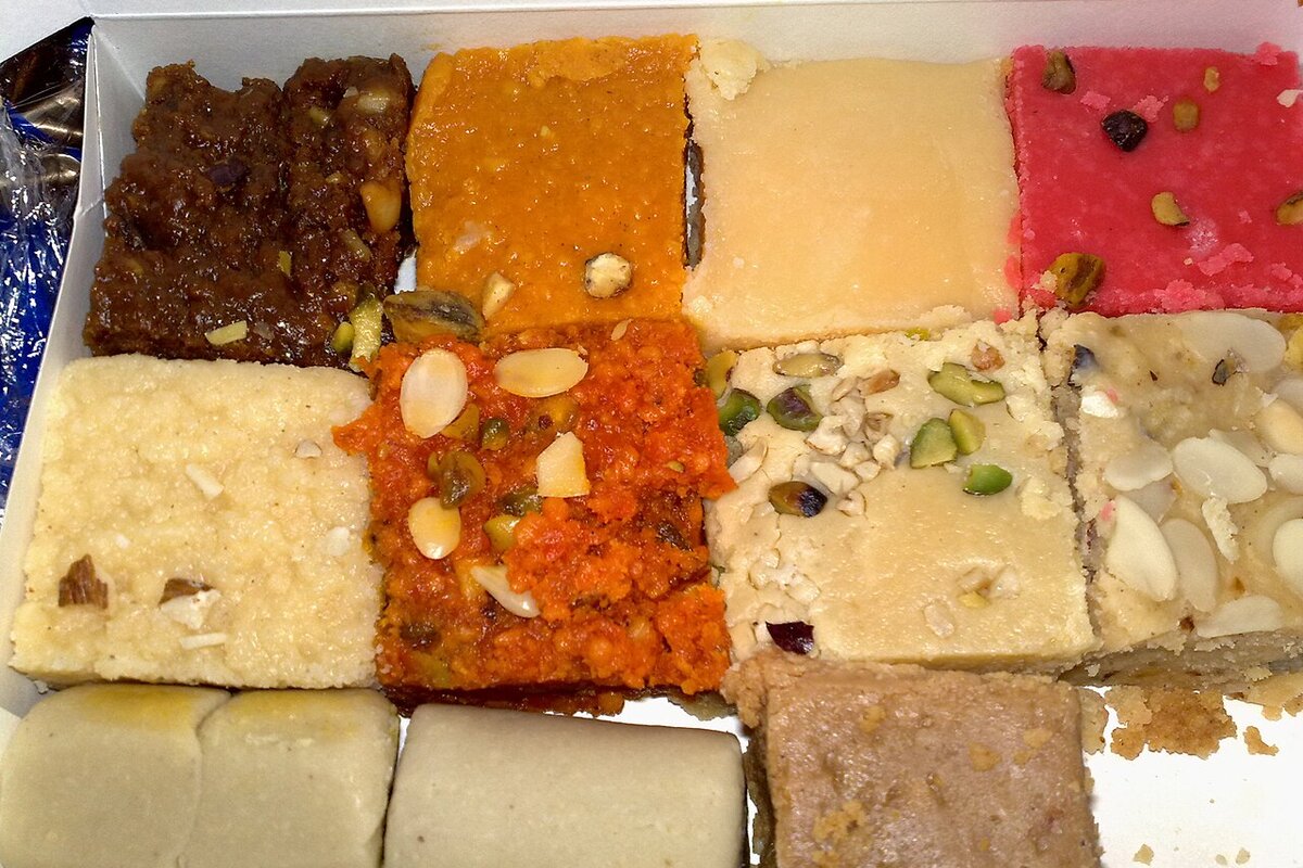 Indian mithai sweets in box