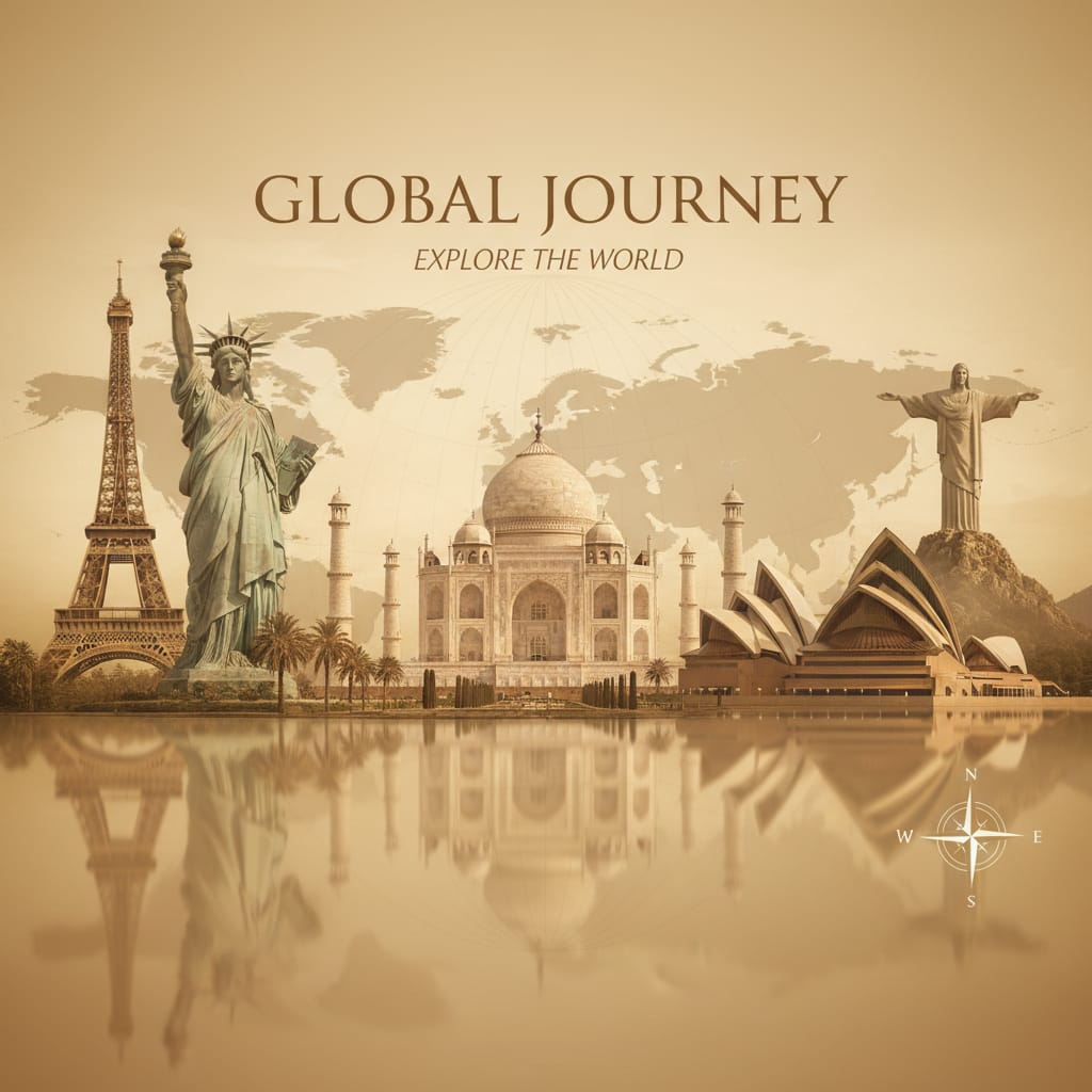 world landmarks for round the world trip from India budget planning