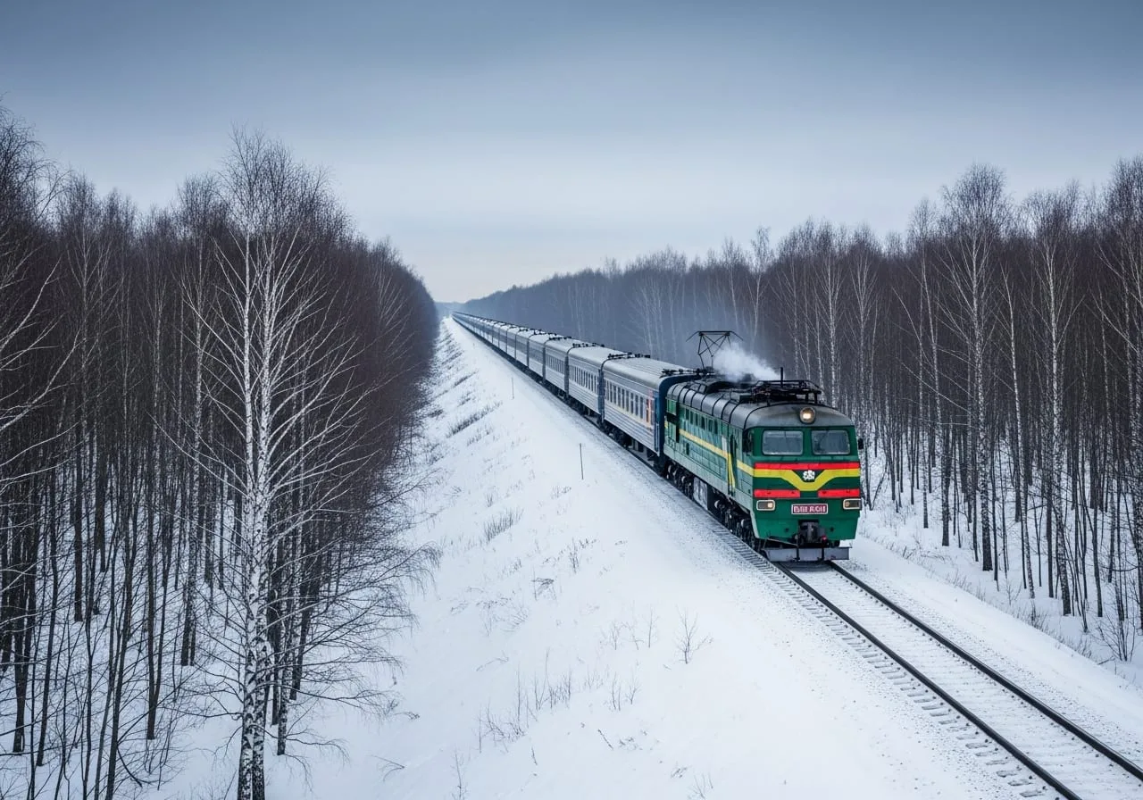 Trans-Siberian Railway scenic train journeys world through snowy Siberian landscape