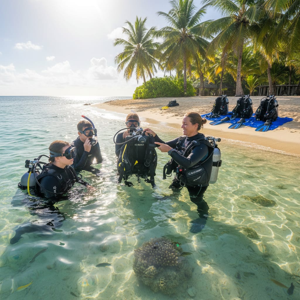 scuba diving certification cost training session with instructor