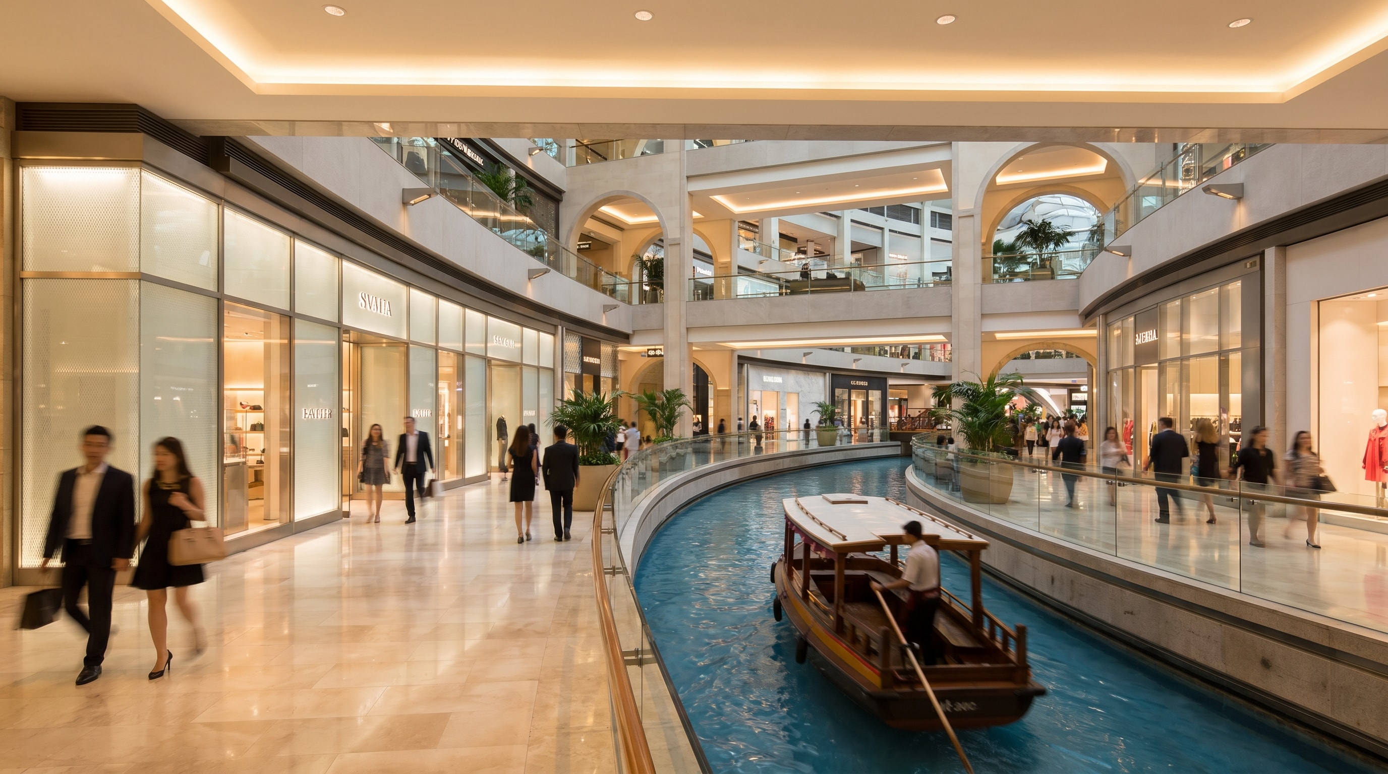 Marina Bay waterfront where luxury shopping in Singapore meets the skyline
