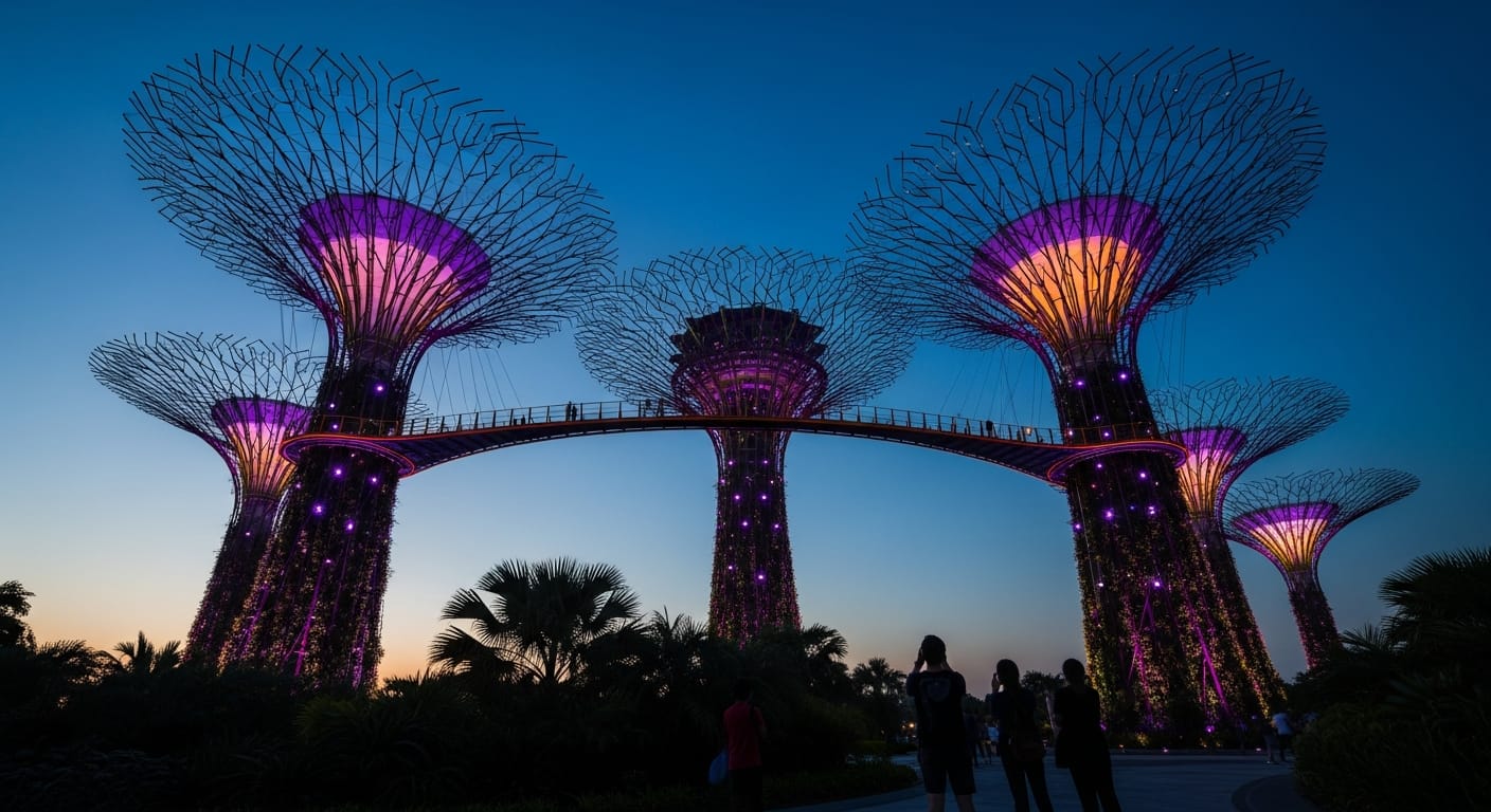 Children at a Sentosa attraction during a Singapore trip from Delhi