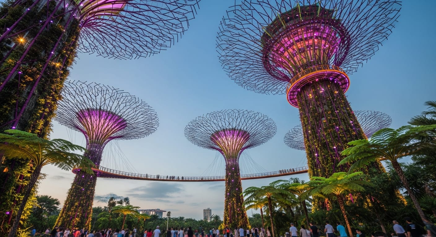 Marina Bay skyline on a Singapore tour package from Kolkata