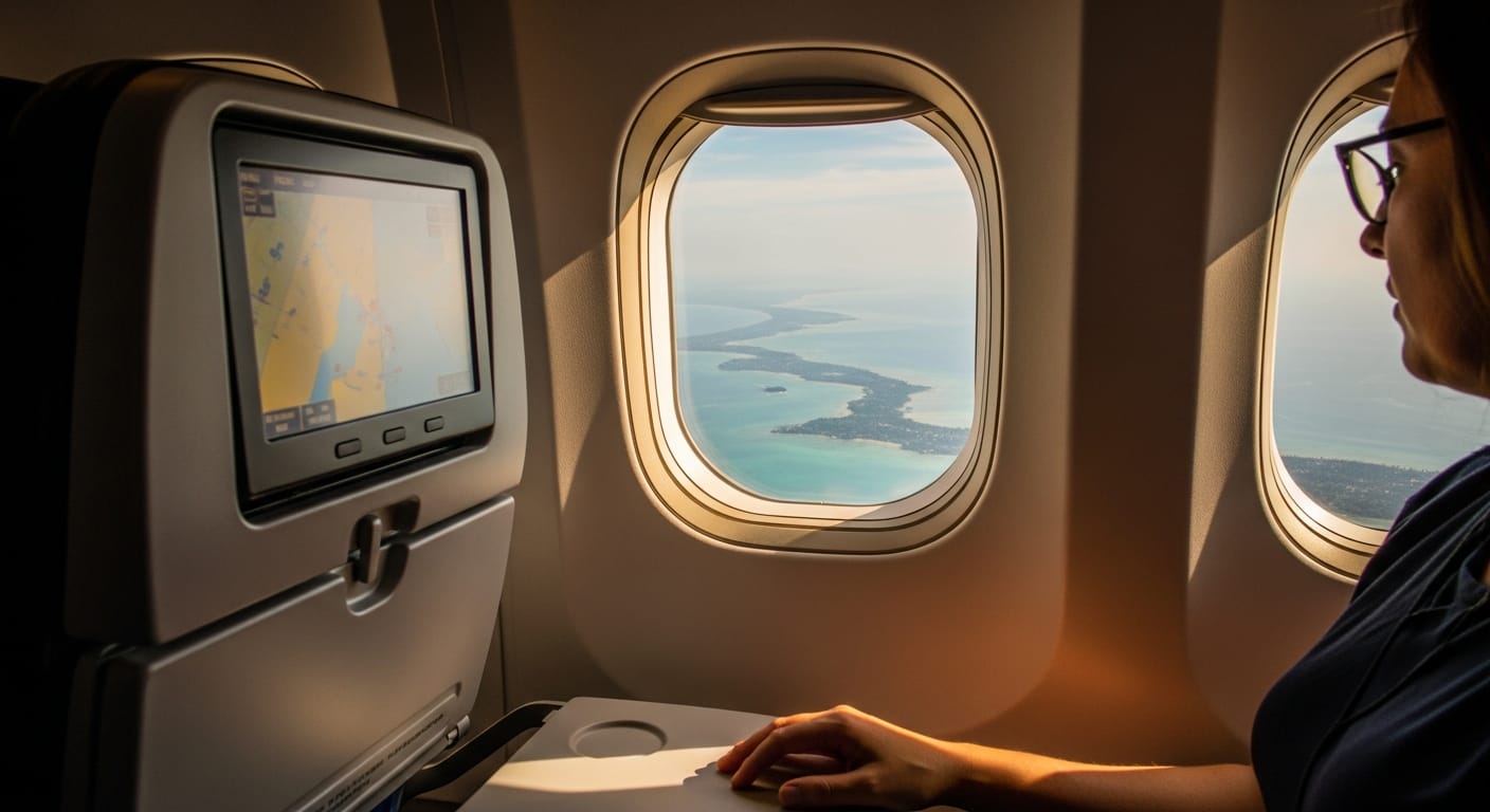 Cabin window view on a direct Singapore tour package from Mumbai flight