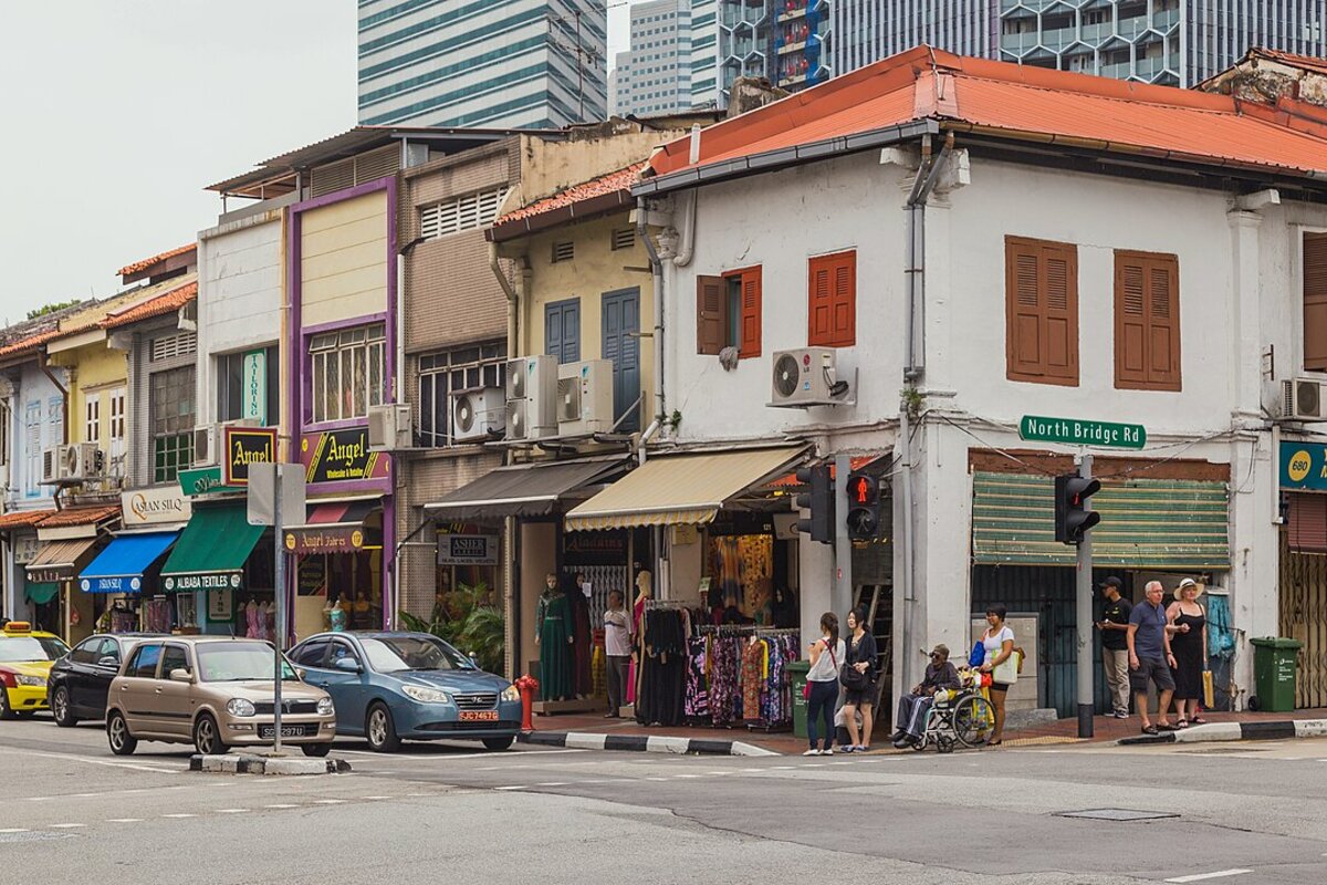 Kampong Glam Singapore shophouses street