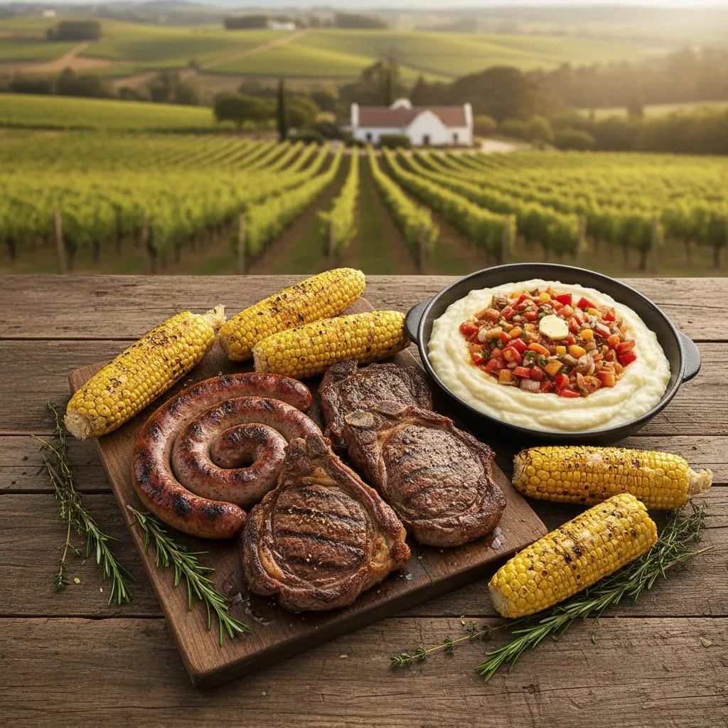 south africa trip from india cost traditional braai food spread