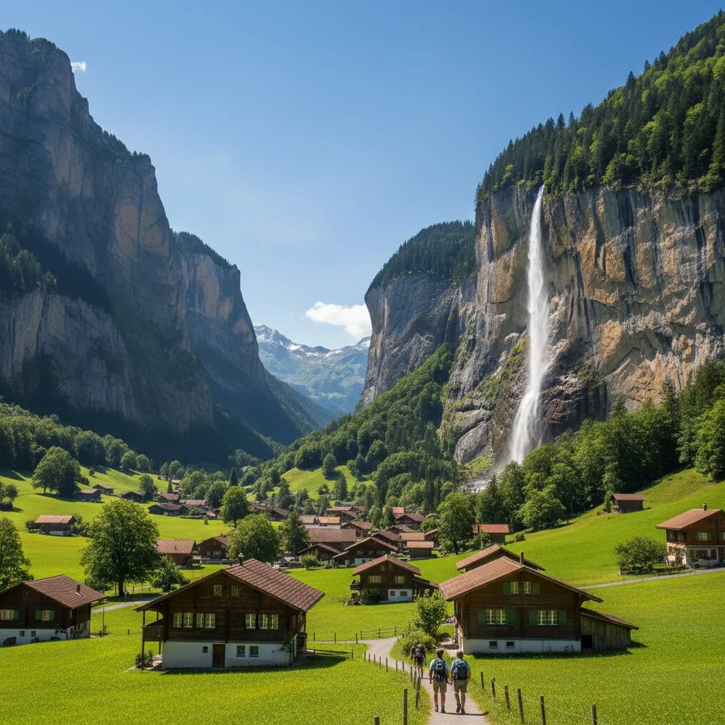 lucerne old town chapel bridge and mount pilatus view