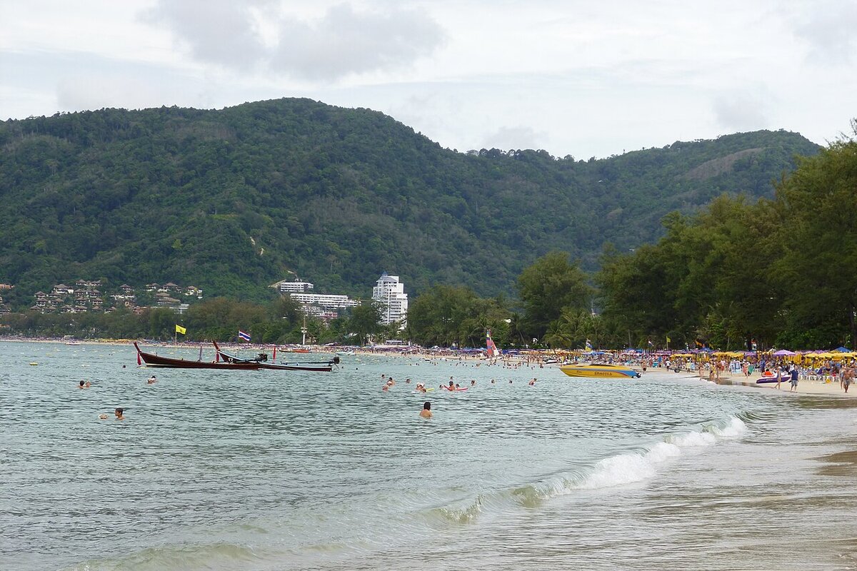 Patong Beach Phuket longtail boats