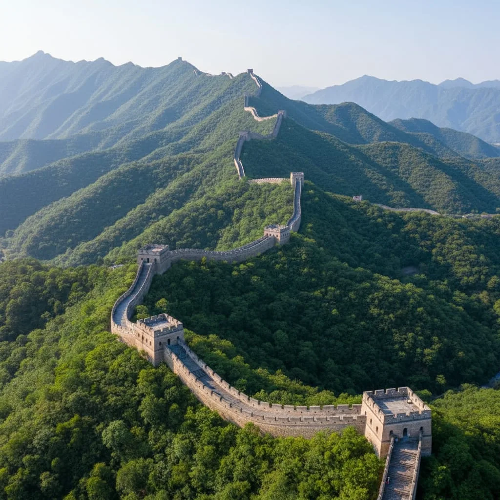 UNESCO sites trip from India - Great Wall aerial view