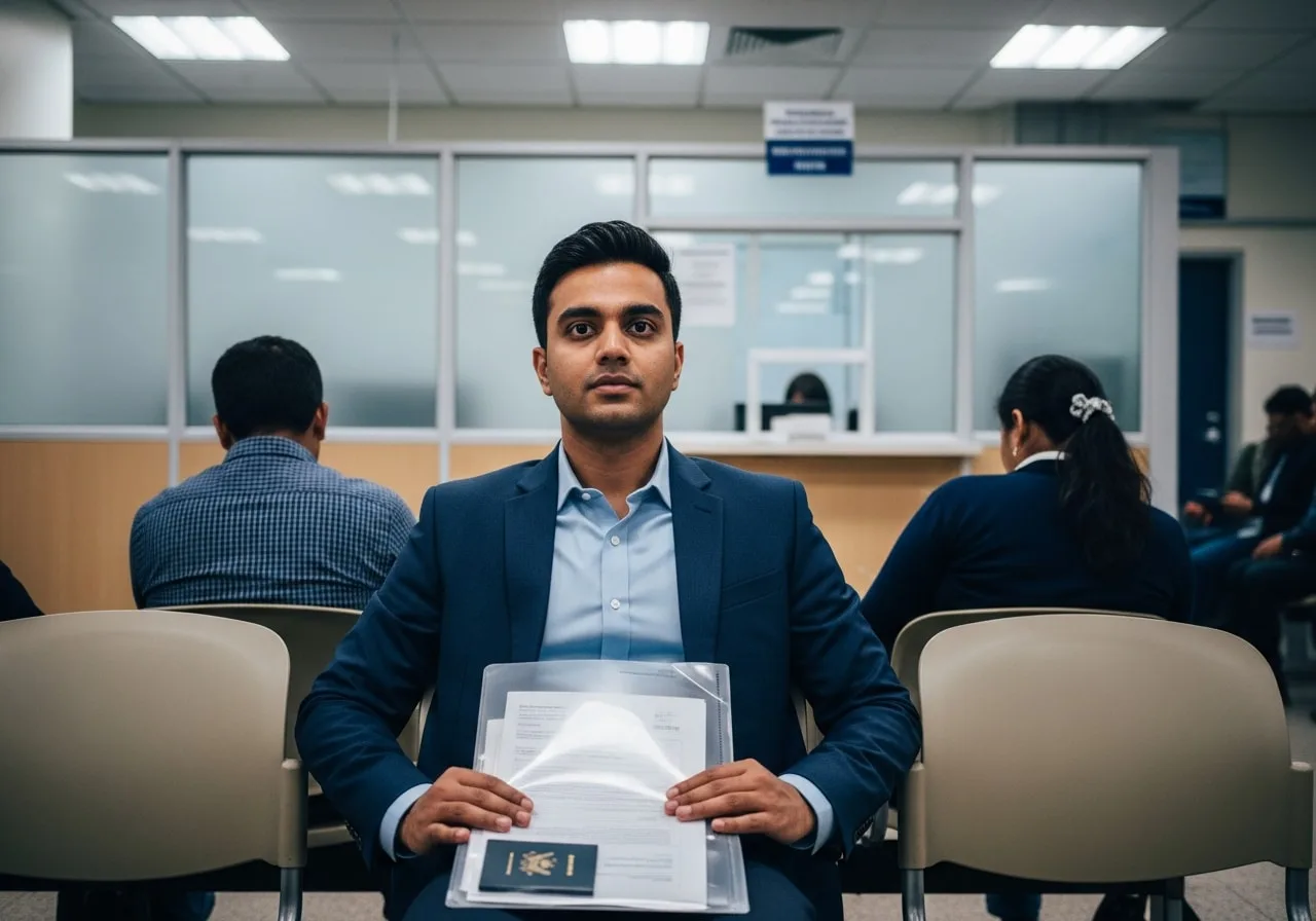 US tourist visa for Indians 2026 embassy interview waiting area