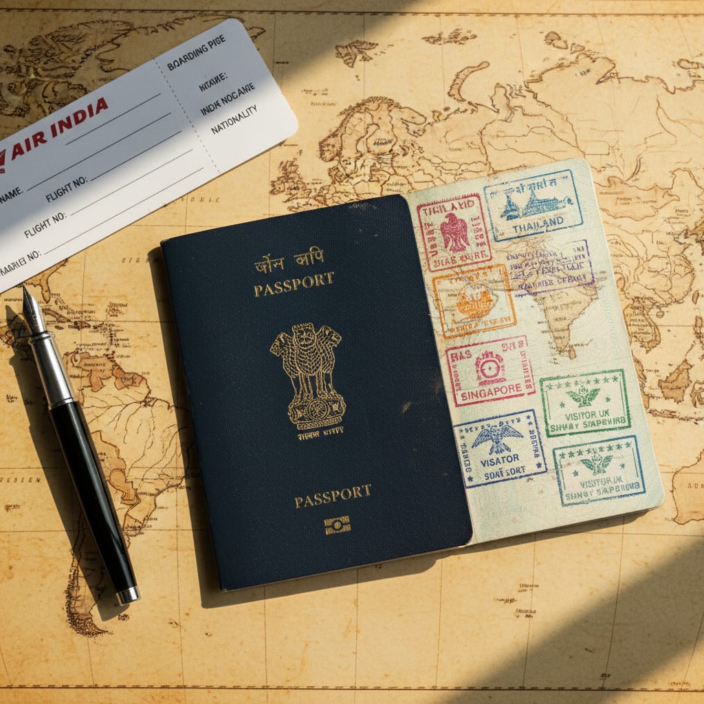 Visa overstay consequences Indian passport with UAE stamps