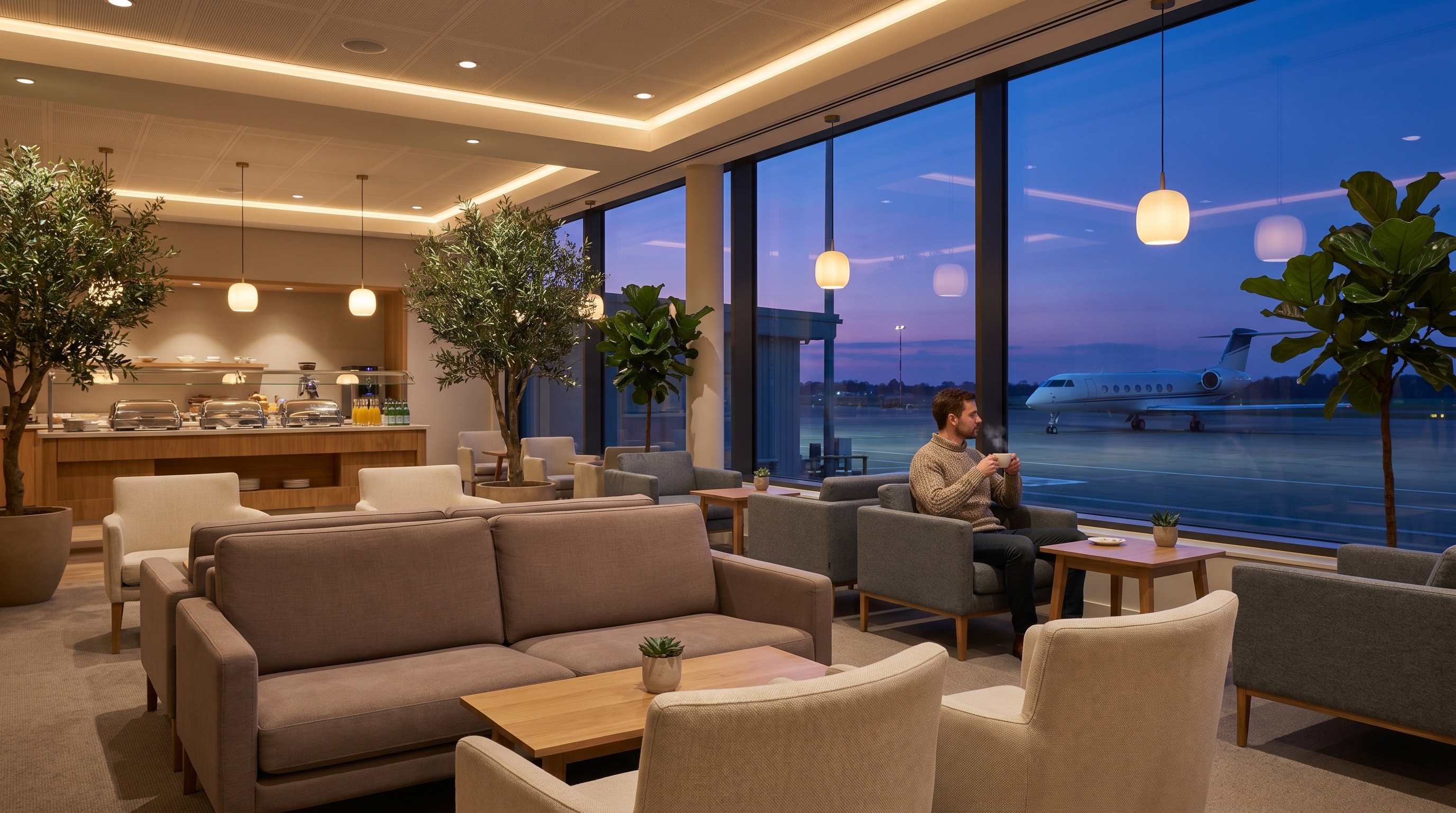 Airport lounge access is a common perk on a zero forex markup credit card