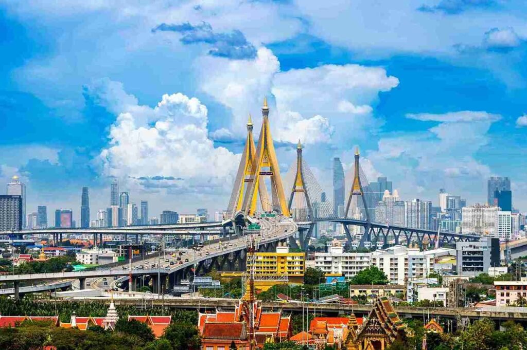 <a href="https://www.freepik.com/free-photo/beautiful-cityscape-bangkok-highway-bridge-thailand_13181426.htm#fromView=search&page=1&position=1&uuid=31fdaa44-d37e-4684-bb22-4d5a17a12121">Image by tawatchai07 on Freepik</a>
Thailand Tour Package