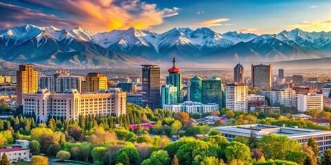 This is a beautiful image! Would you like me to use it in a promotional design or add text to highlight family-friendly restaurants or travel tips for Almaty? Let me know how you'd like to proceed!